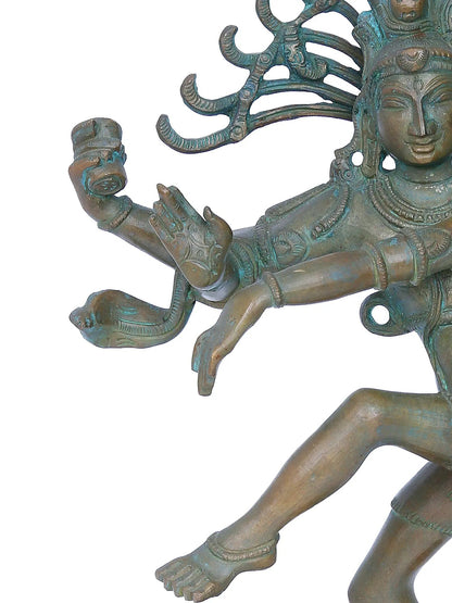 13'' Thiruvalangadu Nataraja Panchaloha Bronze Statue from Swamimalai | Madhuchista Vidhana (Lost-Wax)