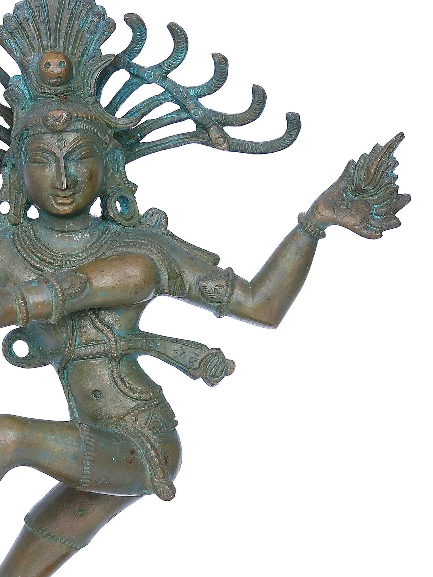 13'' Thiruvalangadu Nataraja Panchaloha Bronze Statue from Swamimalai | Madhuchista Vidhana (Lost-Wax)