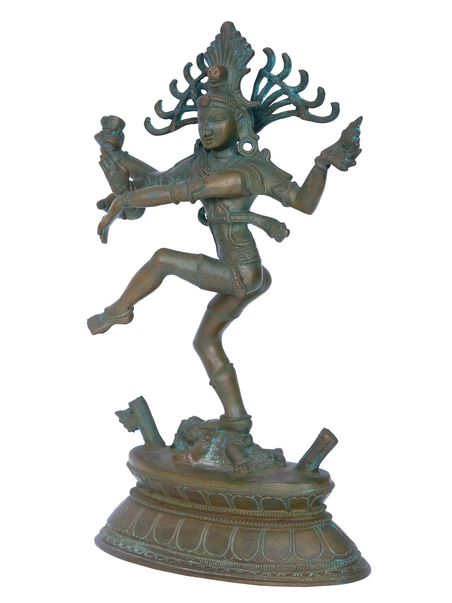 13'' Thiruvalangadu Nataraja Panchaloha Bronze Statue from Swamimalai | Madhuchista Vidhana (Lost-Wax)