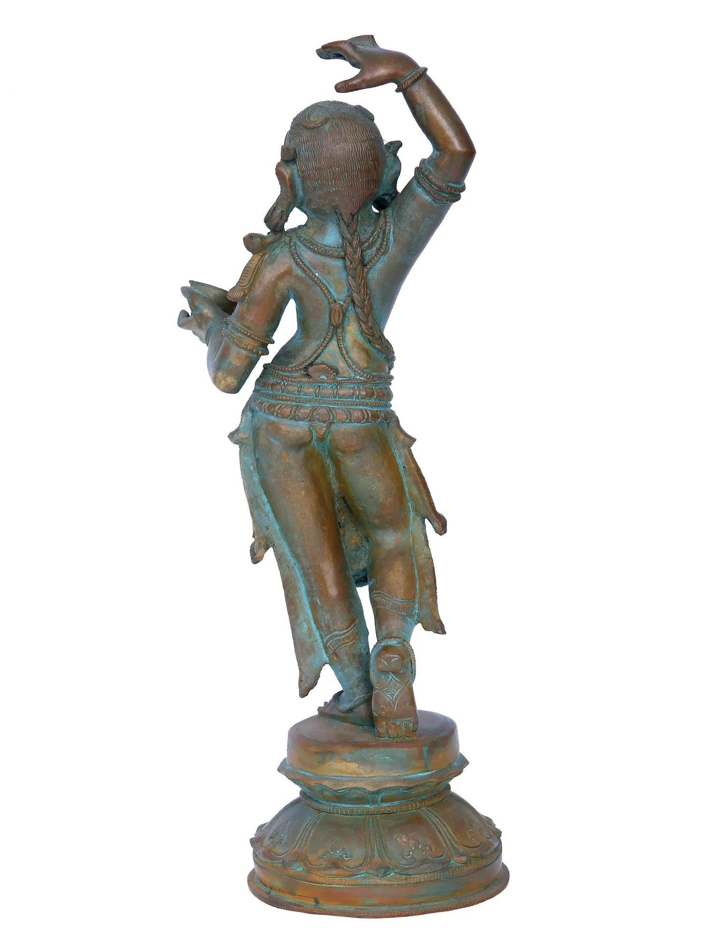 Lady Applying Vermillion | Madhuchista Vidhana (Lost-Wax) | Panchaloha Bronze from Swamimalai