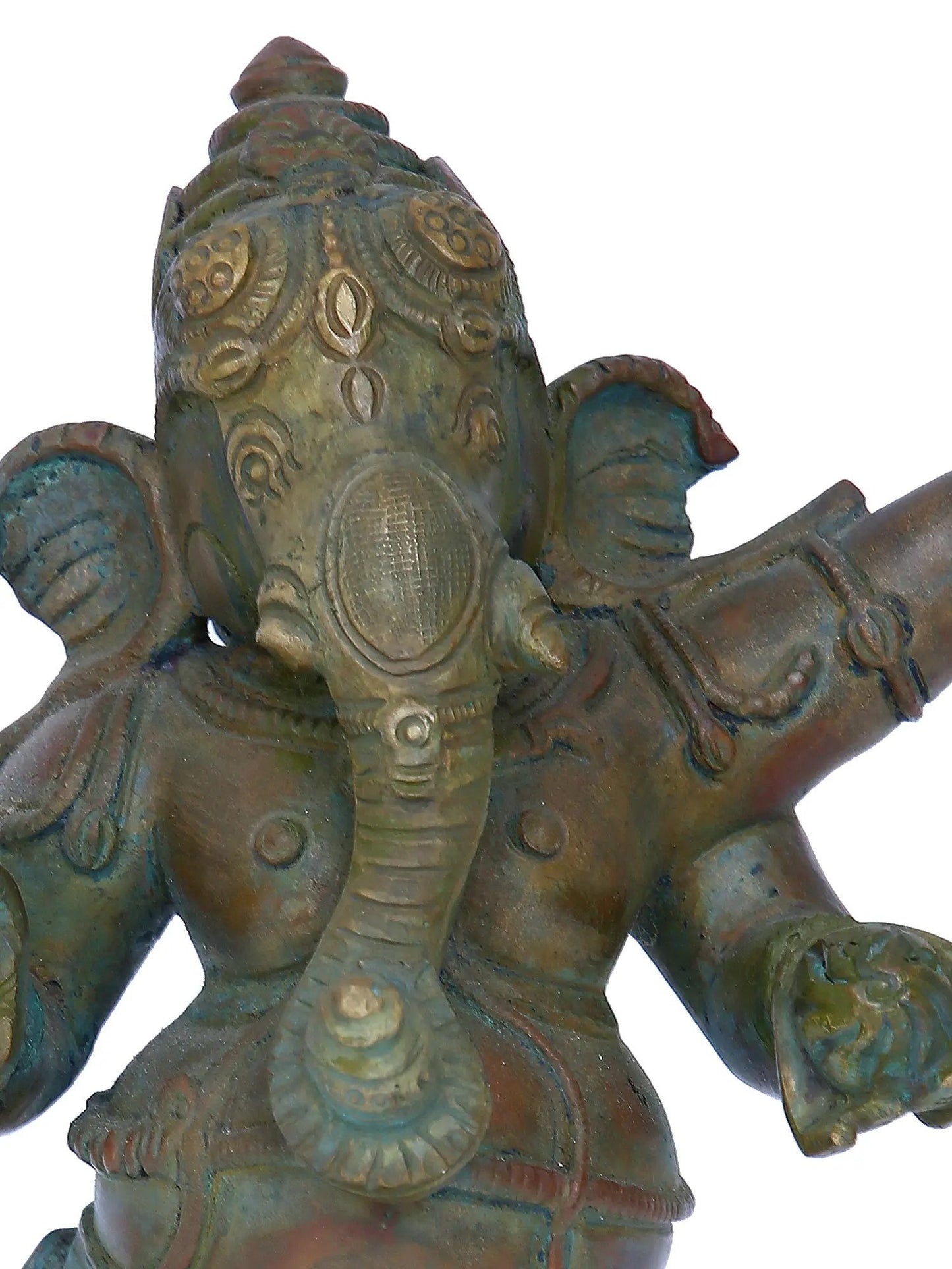 10'' Dancing Ganesha | Madhuchista Vidhana (Lost-Wax) | Panchaloha Bronze from Swamimalai