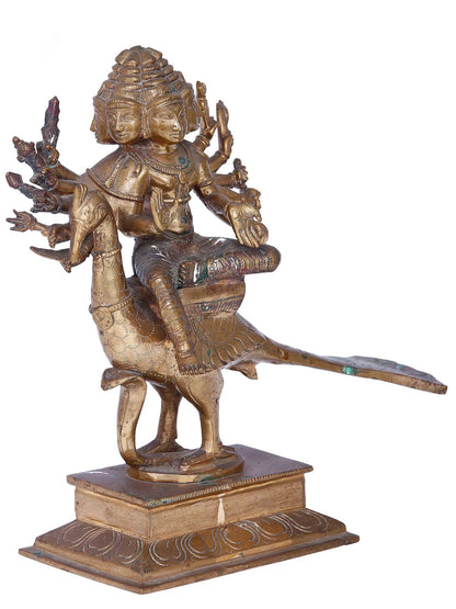 10'' Lord Murugan Panchaloha Bronze Statue from Swamimalai | Madhuchista Vidhana (Lost-Wax)