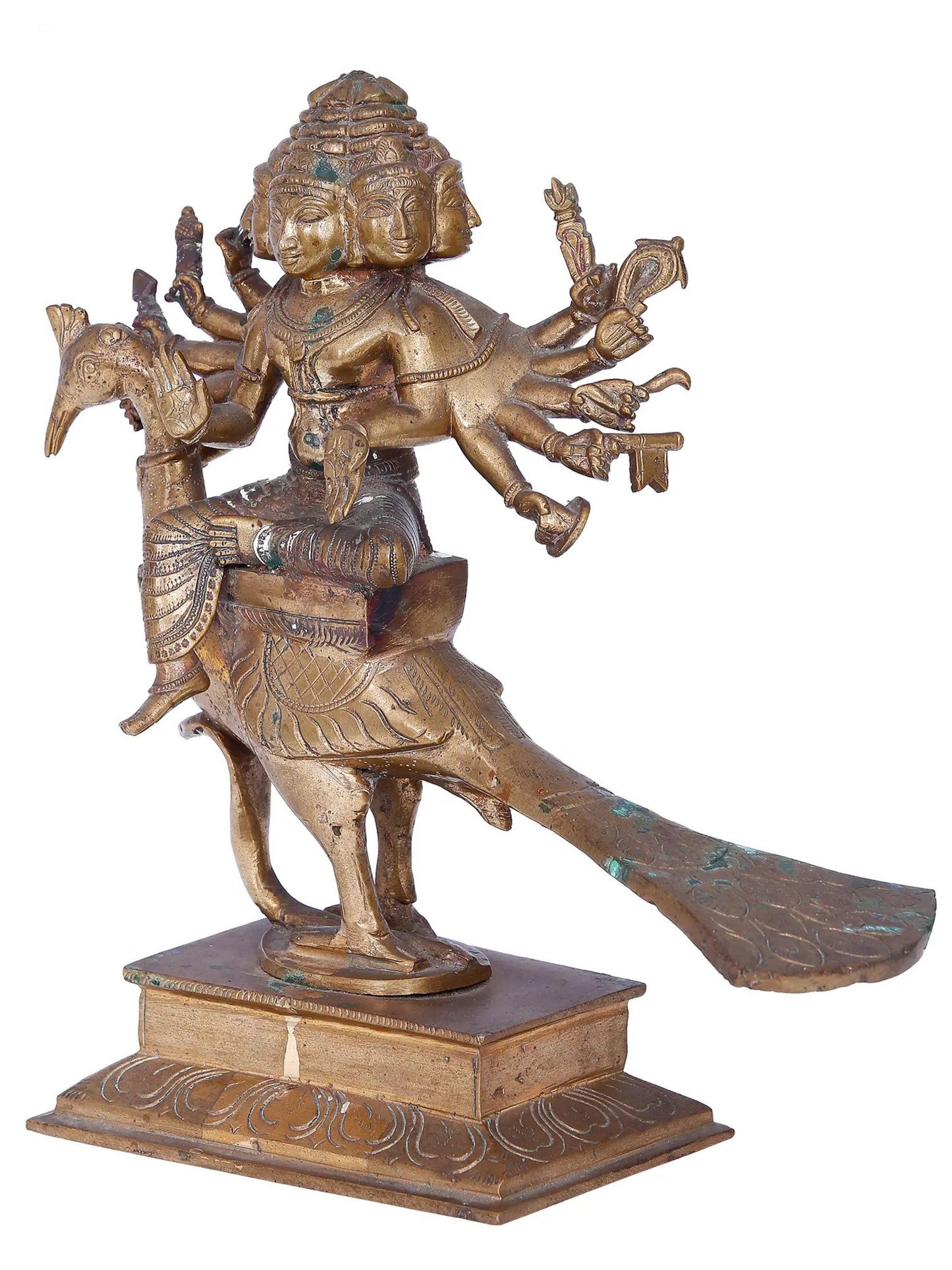 10'' Lord Murugan Panchaloha Bronze Statue from Swamimalai | Madhuchista Vidhana (Lost-Wax)