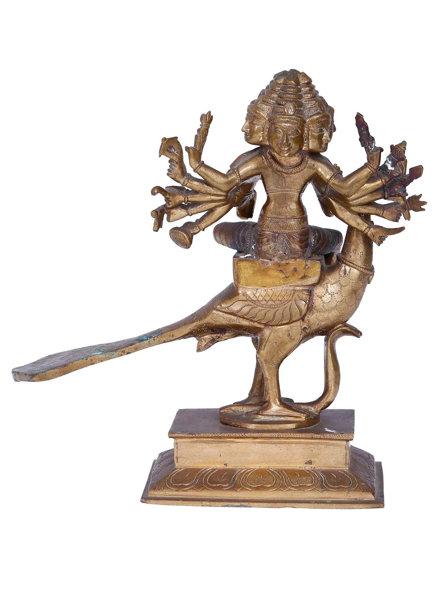 10'' Lord Murugan Panchaloha Bronze Statue from Swamimalai | Madhuchista Vidhana (Lost-Wax)