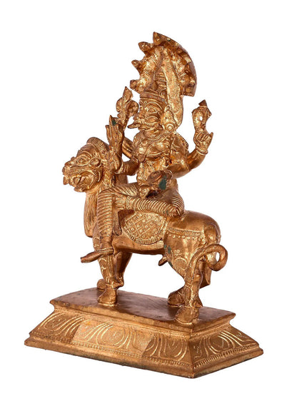 7.5'' Goddess Pratyangira (Atharvana Bhadrakali) | Madhuchista Vidhana (Lost-Wax) | Panchaloha Bronze from Swamimalai