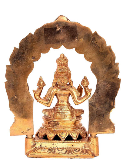 9'' Goddess Lakshmi Panchaloha Bronze Statue from Swamimalai | Madhuchista Vidhana (Lost-Wax)