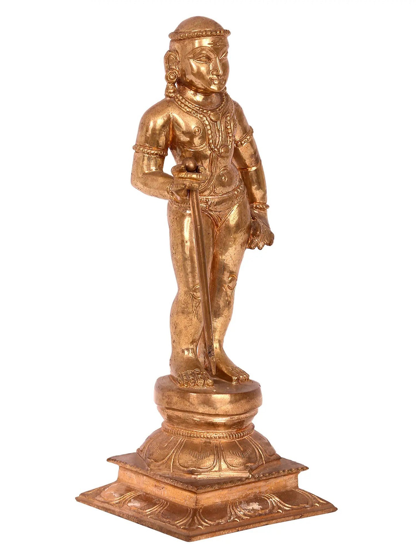 9'' Palani Andavar (Karttikeya) | Handmade | Madhuchista Vidhana (Lost-Wax) | Panchaloha Bronze Statue From Swamimalai