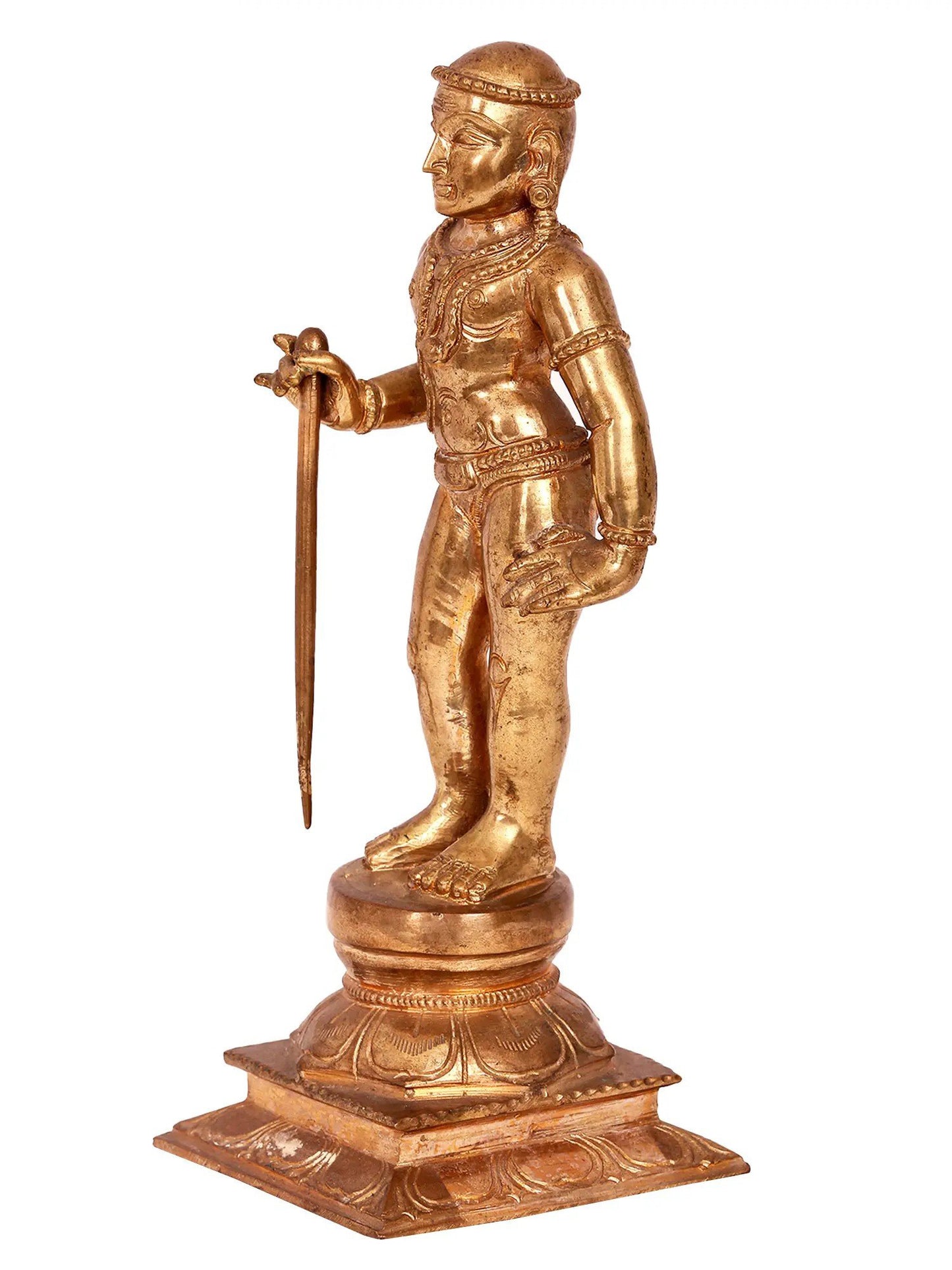 9'' Palani Andavar (Karttikeya) | Handmade | Madhuchista Vidhana (Lost-Wax) | Panchaloha Bronze Statue From Swamimalai