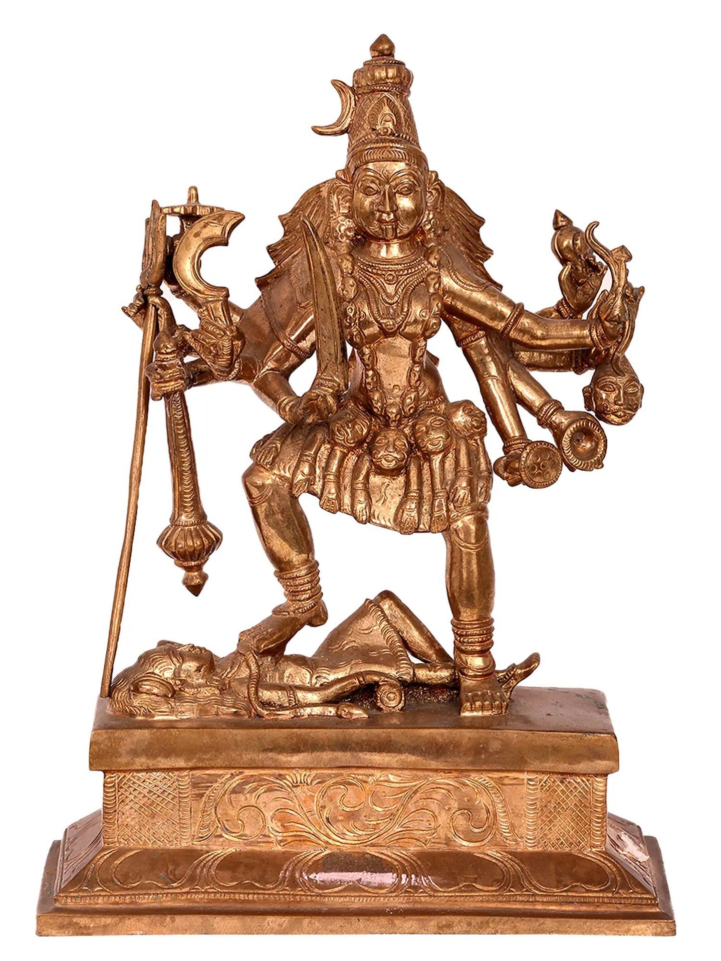 12'' Goddess Kali | Handmade Idol | Goddess Statue | Panchaloha Bronze Statue From Swamimalai