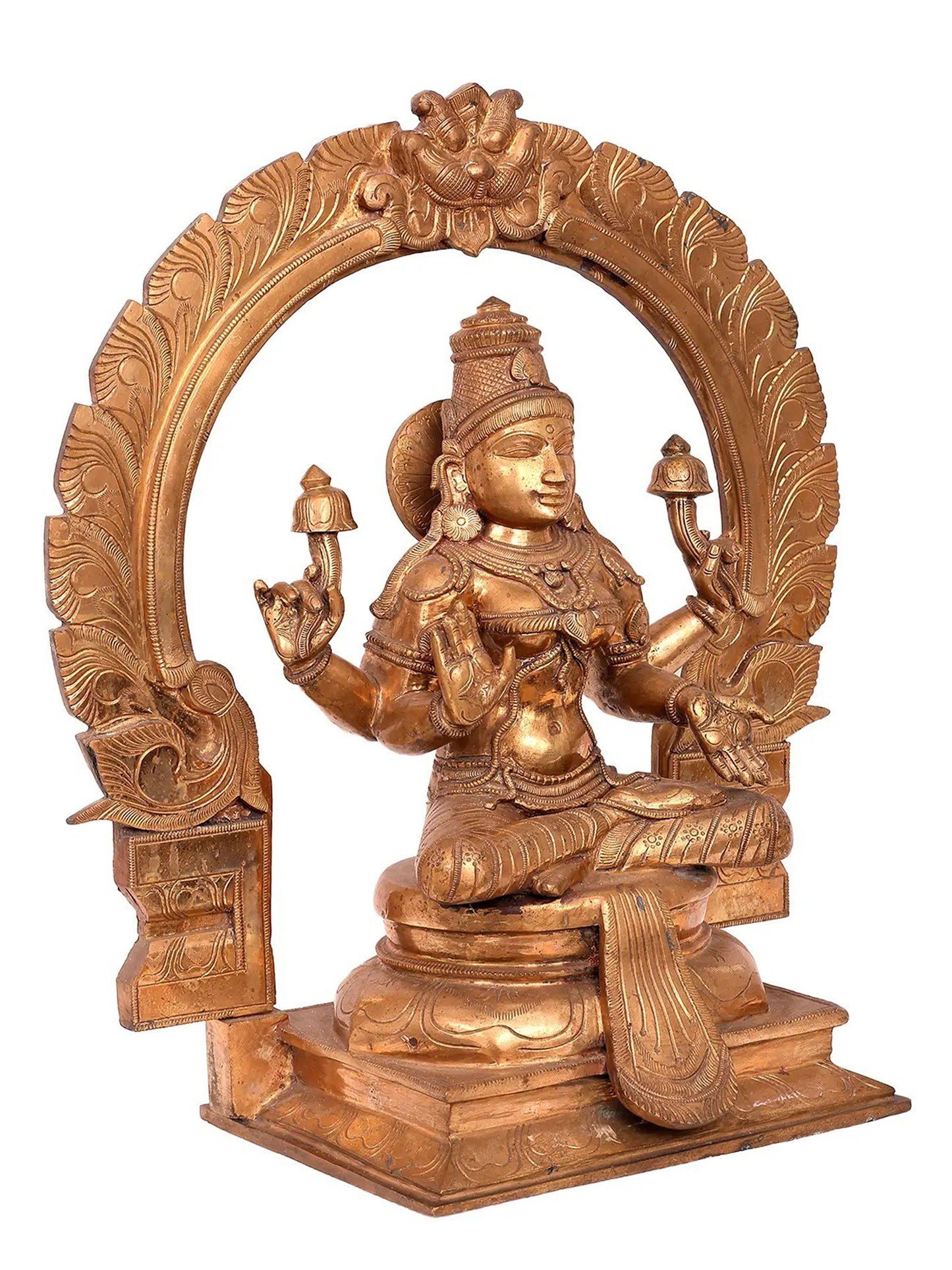 22'' Goddess Lakshmi Panchaloha Bronze Sculpture from Swamimalai | Handmade Idol | Goddess Statue