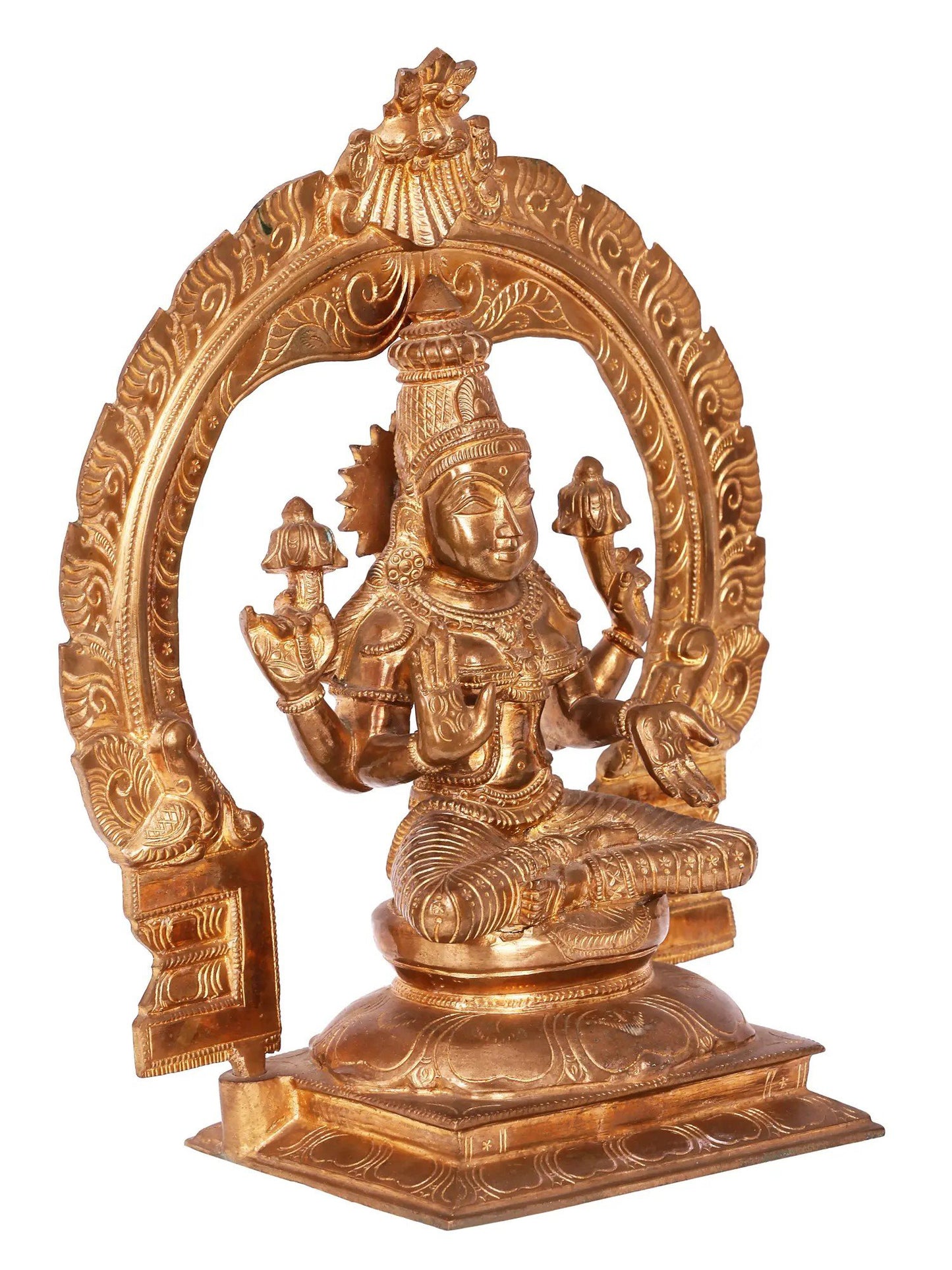 12'' Goddess Lakshmi Panchaloha Bronze Idol from Swamimalai | Goddess Statue | Madhuchista Vidhana (Lost-Wax)