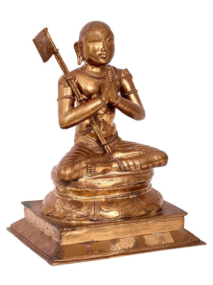 15'' Swami Ramanuja | Handmade Idol | Madhuchista Vidhana (Lost-Wax) | Panchaloha Bronze from Swamimalai