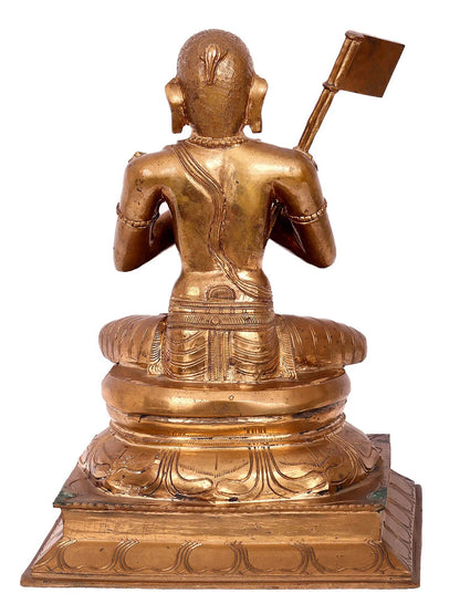 15'' Swami Ramanuja | Handmade Idol | Madhuchista Vidhana (Lost-Wax) | Panchaloha Bronze from Swamimalai