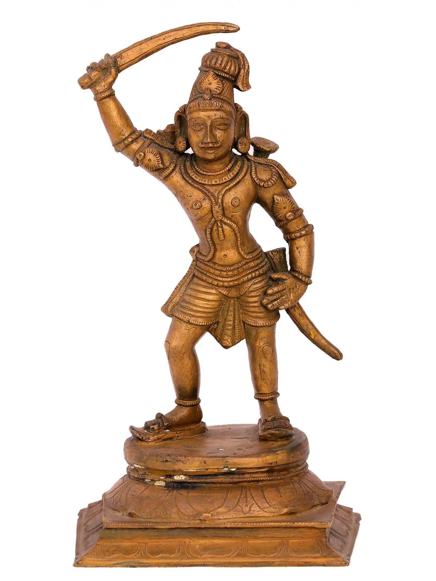 14'' Madurai Veeran | Handmade Idol | Madhuchista Vidhana (Lost-Wax) | Panchaloha Bronze from Swamimalai