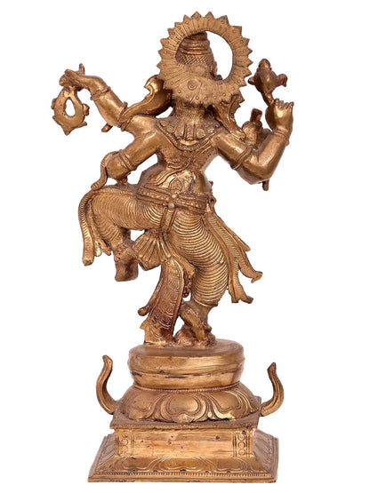 14'' Dancing Ganesha | Handmade Idol | Lord Ganesha Statue | Panchaloha Bronze From Swamimalai