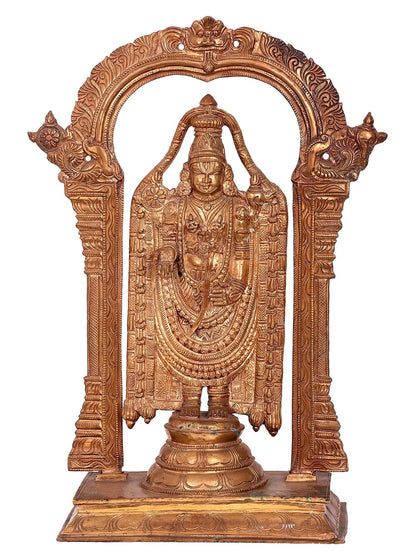 19'' Lord Venkateshwara As Balaji | Madhuchista Vidhana (Lost-Wax) | Panchaloha Bronze From Swamimalai