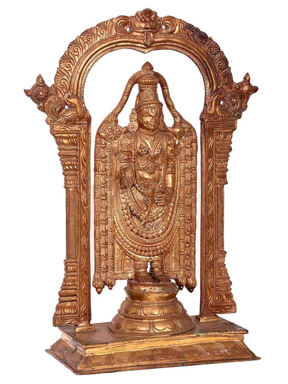 19'' Lord Venkateshwara As Balaji | Madhuchista Vidhana (Lost-Wax) | Panchaloha Bronze From Swamimalai