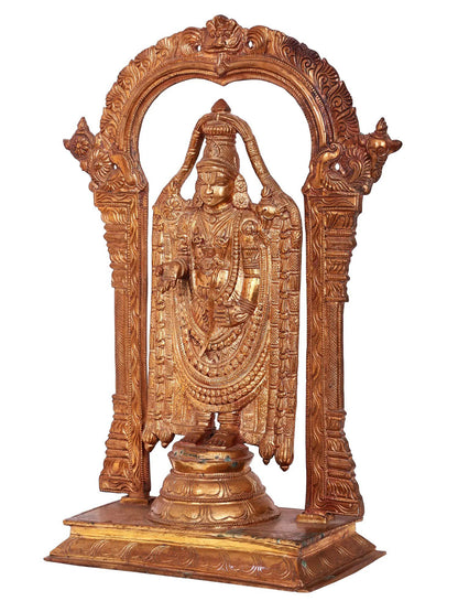 19'' Lord Venkateshwara As Balaji | Madhuchista Vidhana (Lost-Wax) | Panchaloha Bronze From Swamimalai