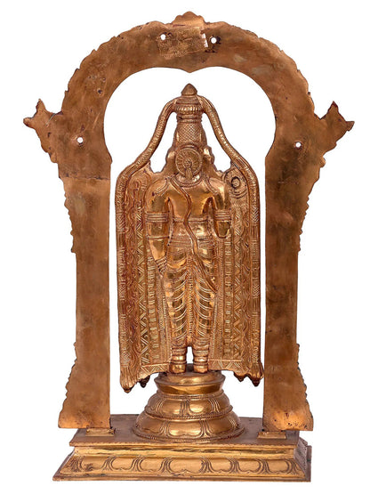 19'' Lord Venkateshwara As Balaji | Madhuchista Vidhana (Lost-Wax) | Panchaloha Bronze From Swamimalai