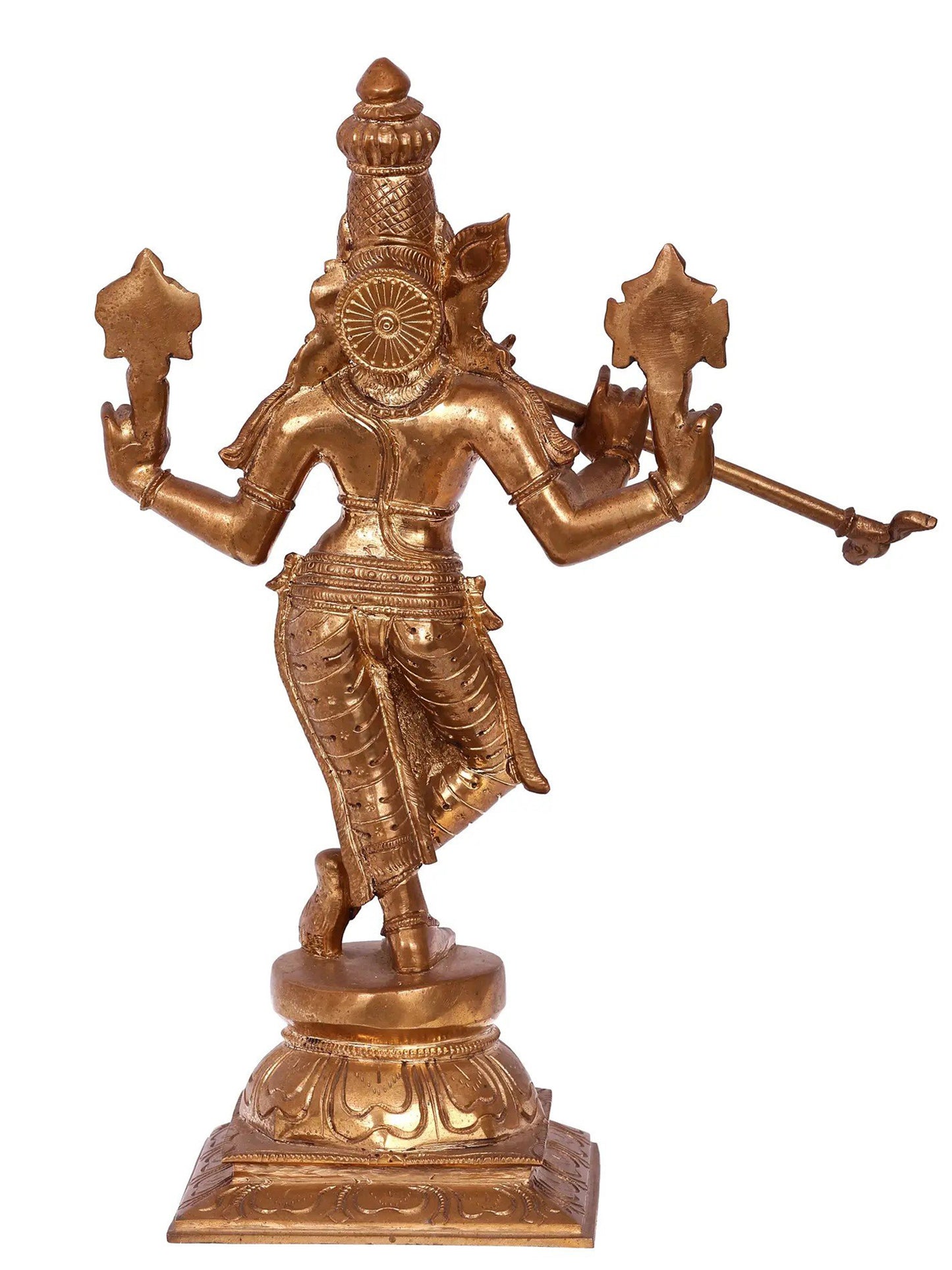 16'' Lord Venugopal Bronze Statue | Lord Krishna Statue | Panchaloha Bronze from Swamimalai