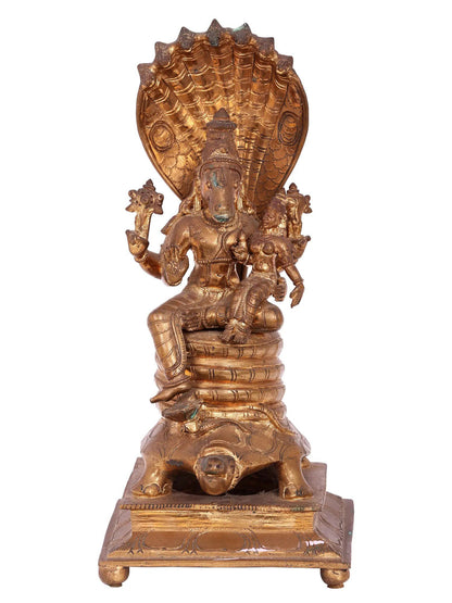 12'' Hayagreeva With Goddess Lakshmi | Handmade Idol | Panchaloha Bronze Statue From Swamimalai