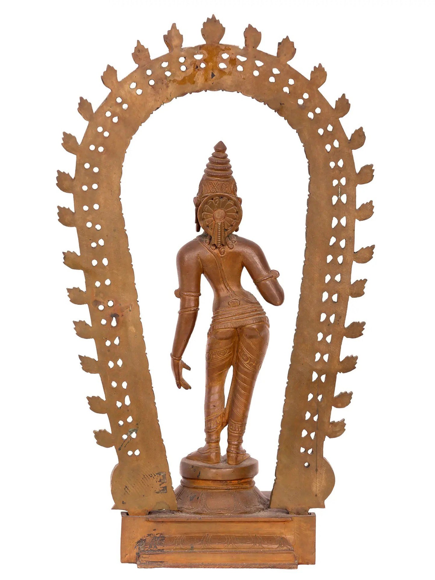 14'' Devi Parvati Panchaloha Bronze Statue From Swamimalai | Goddess Bronze Handmade Idol