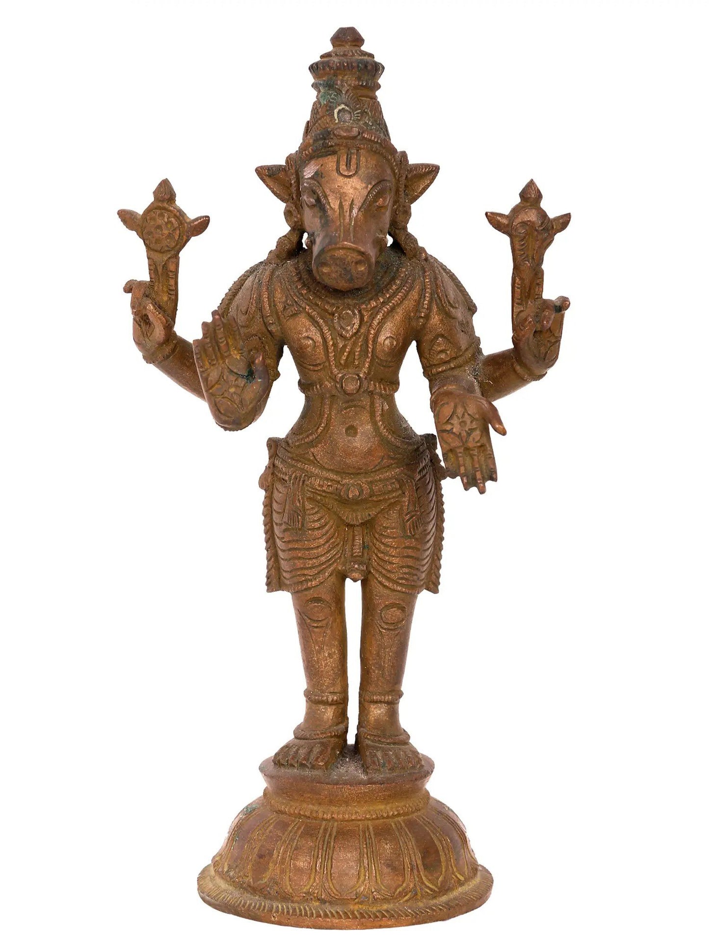 7'' Standing Varaha Avatara Of Vishnu | Lord Vishnu Avatar | Panchaloha Bronze From Swamimalai