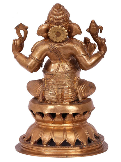 12'' Lord Ganesha Bronze Statue | Handmade | Lord Ganesha Idol | Panchaloha Bronze From Swamimalai