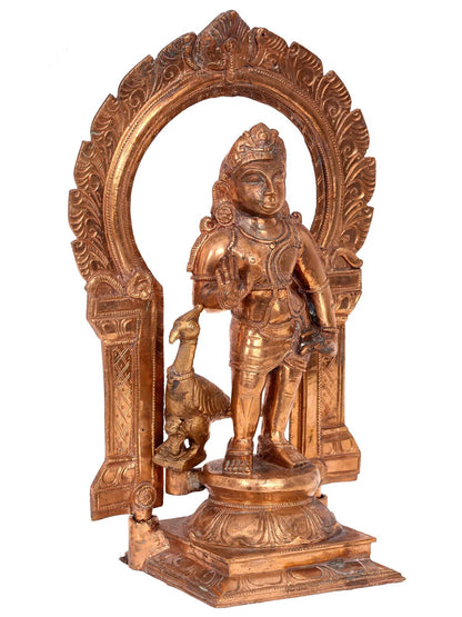 11'' Bala Murugan (karttikeya) | Handmade | Bronze Idol | Panchaloha Bronze from Swamimalai