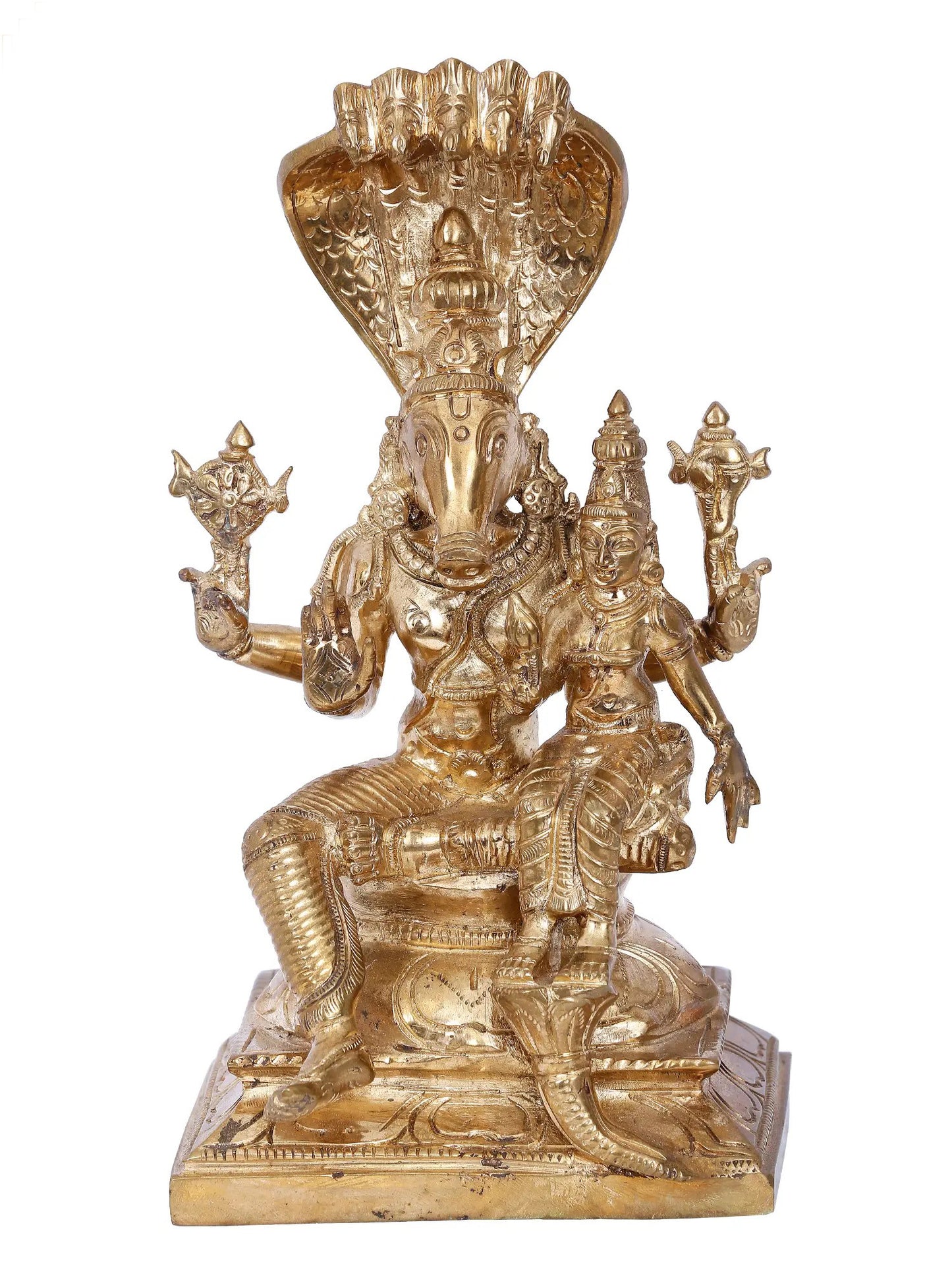 10'' Lakshmi Varaha Bronze Statue | Handmade Bronze Idol | Panchaloha Bronze From Swamimalai