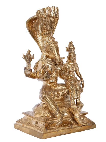 10'' Lakshmi Varaha Bronze Statue | Handmade Bronze Idol | Panchaloha Bronze From Swamimalai