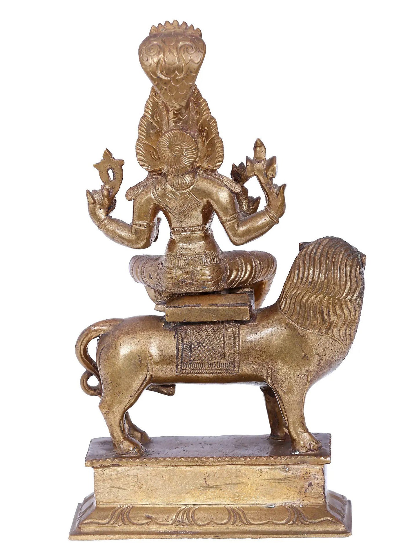 11'' Prathyangira Devi | Madhuchista Vidhana (Lost-Wax) | Panchaloha Bronze from Swamimalai