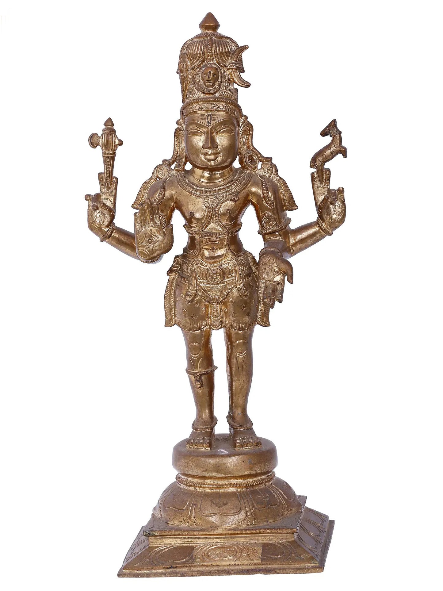 16'' Pashupatinath - A Form Of Lord Shiva | Bronze Statue | Panchaloha Bronze Idol From Swamimalai