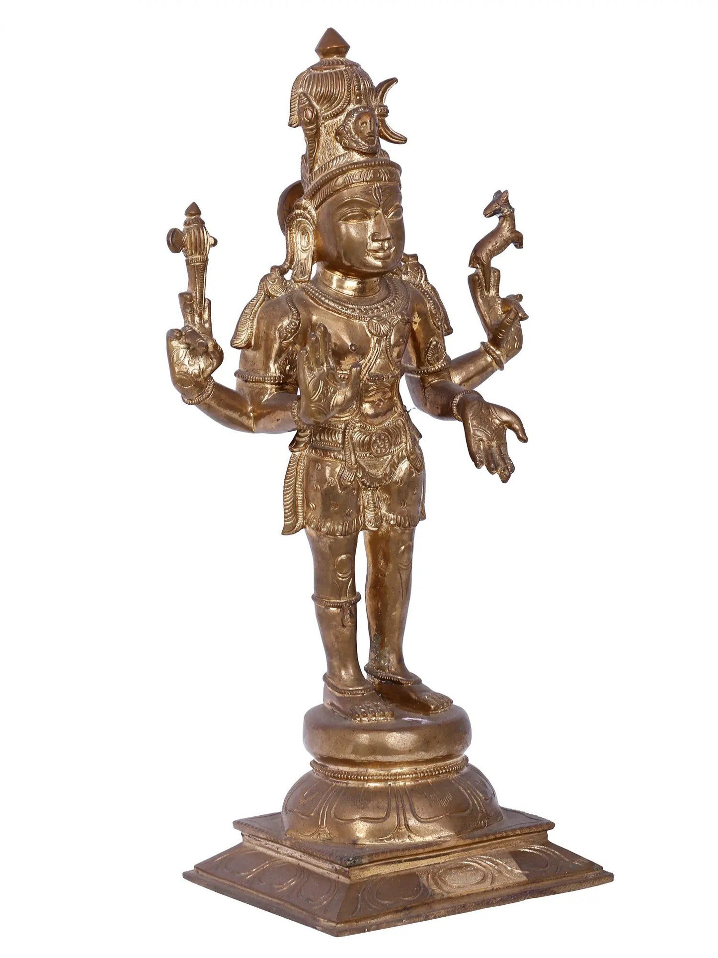 16'' Pashupatinath - A Form Of Lord Shiva | Bronze Statue | Panchaloha Bronze Idol From Swamimalai