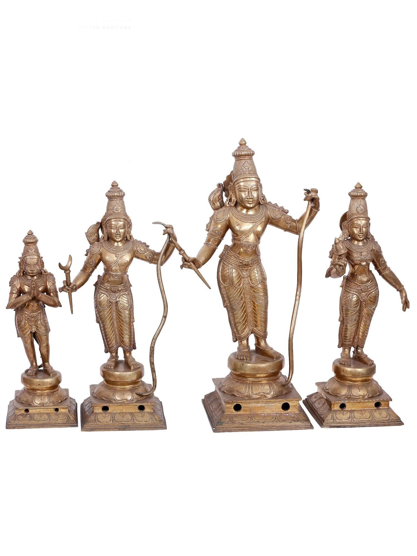 25'' Shri Ram Darbar Statue | Bronze Statue | Panchaloha Bronze Idol From Swamimalai