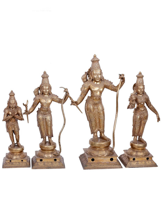 25'' Shri Ram Darbar Statue | Bronze Statue | Panchaloha Bronze Idol From Swamimalai