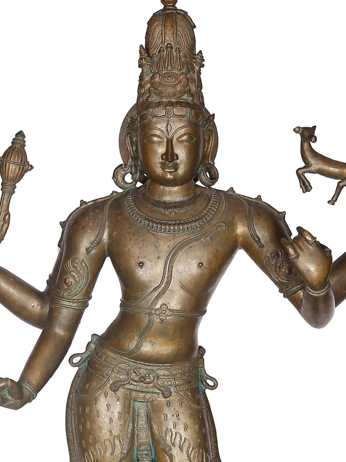 59'' The Lord Shiva As Pashupatinath | Panchaloha Bronze Idol From Swamimalai | Bronze Statue