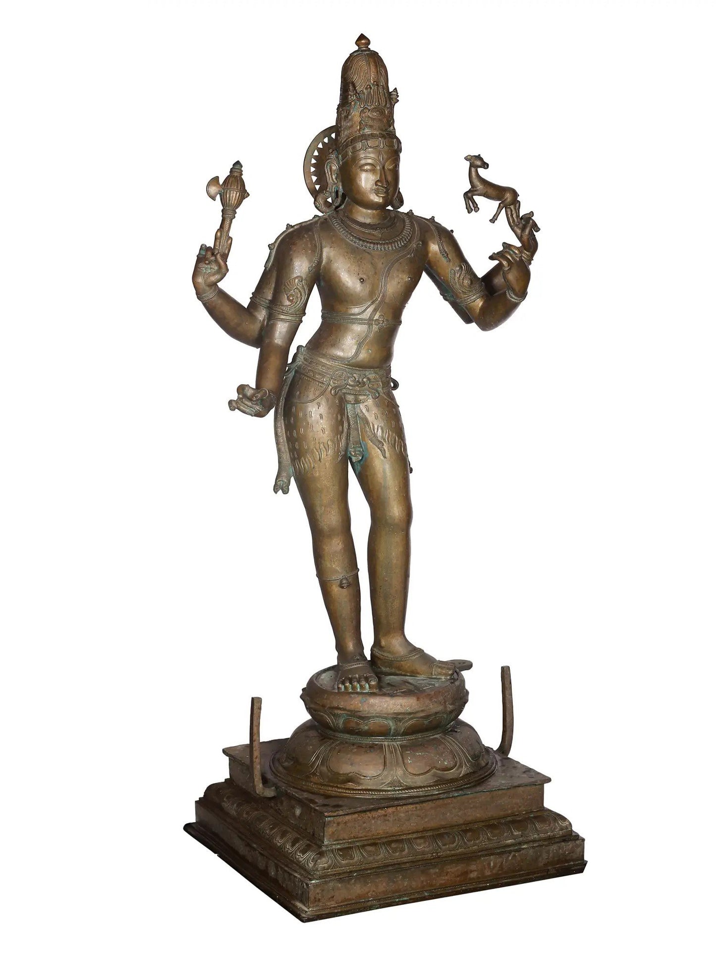 59'' The Lord Shiva As Pashupatinath | Panchaloha Bronze Idol From Swamimalai | Bronze Statue