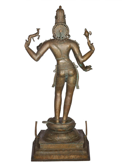 59'' The Lord Shiva As Pashupatinath | Panchaloha Bronze Idol From Swamimalai | Bronze Statue