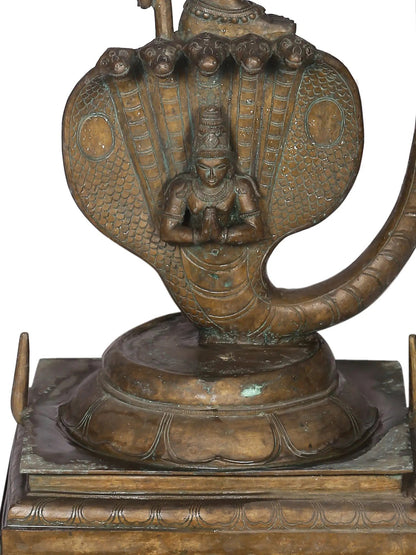 48'' Dancing Lord Krishna On Kalia Serpent | Madhuchista Vidhana (Lost-Wax) | Panchaloha Bronze Statue From Swamimalai