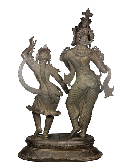 60'' Superfine Large Radha Krishna Statue | Panchaloha Bronze Statue From Swamimalai