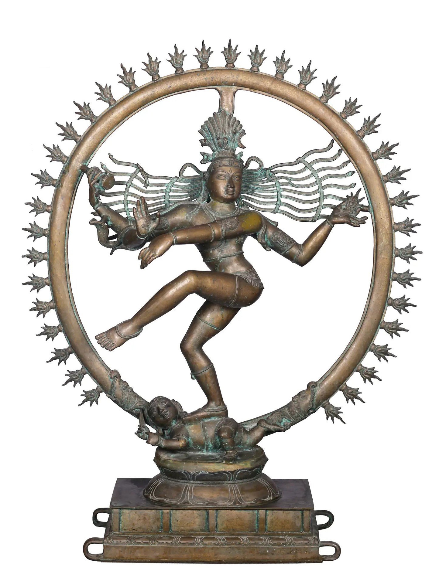 42'' Mahadev As Nataraja Bronze Idol | Panchaloha Bronze Statue From Swamimalai.