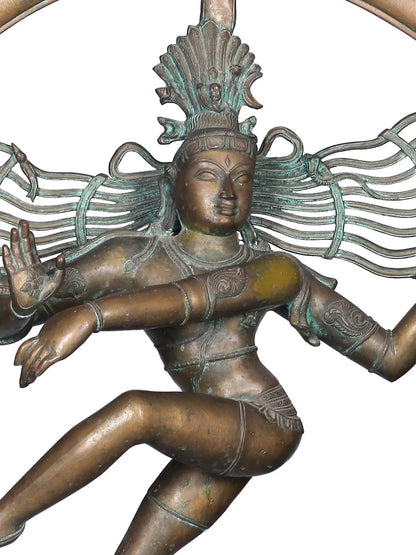 42'' Mahadev As Nataraja Bronze Idol | Panchaloha Bronze Statue From Swamimalai.