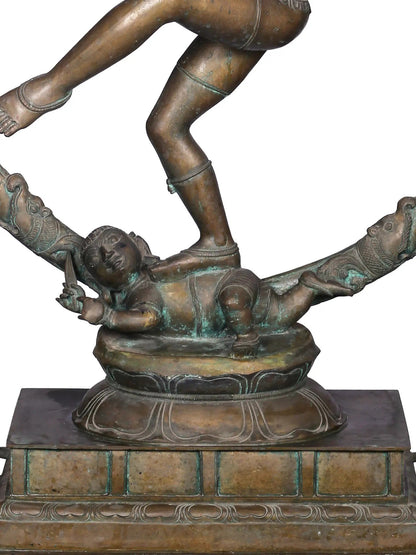 42'' Mahadev As Nataraja Bronze Idol | Panchaloha Bronze Statue From Swamimalai.