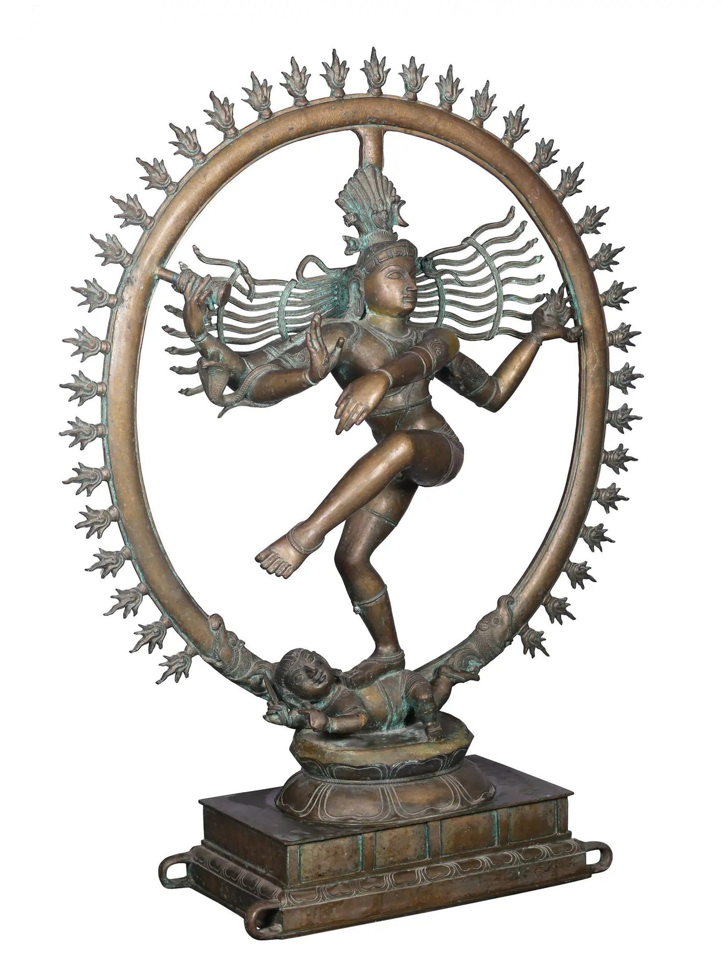 42'' Mahadev As Nataraja Bronze Idol | Panchaloha Bronze Statue From Swamimalai.