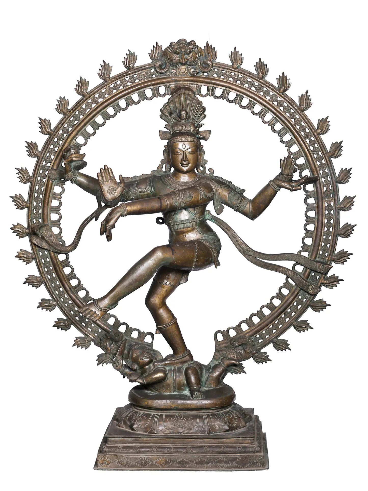 60'' Large Chaturbhuja Lord Nataraja | Panchaloha Bronze Statue From Swamimalai