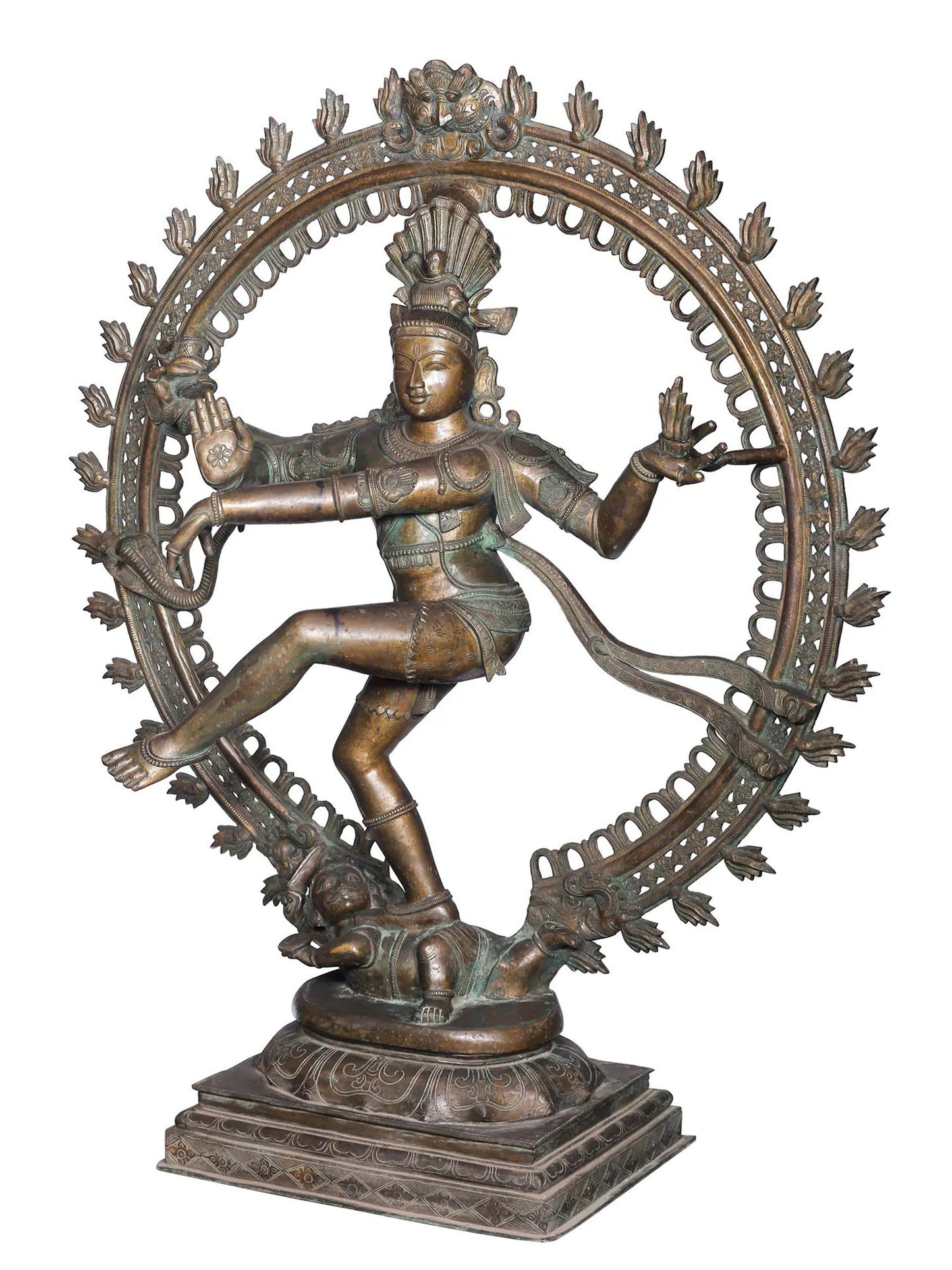 60'' Large Chaturbhuja Lord Nataraja | Panchaloha Bronze Statue From Swamimalai