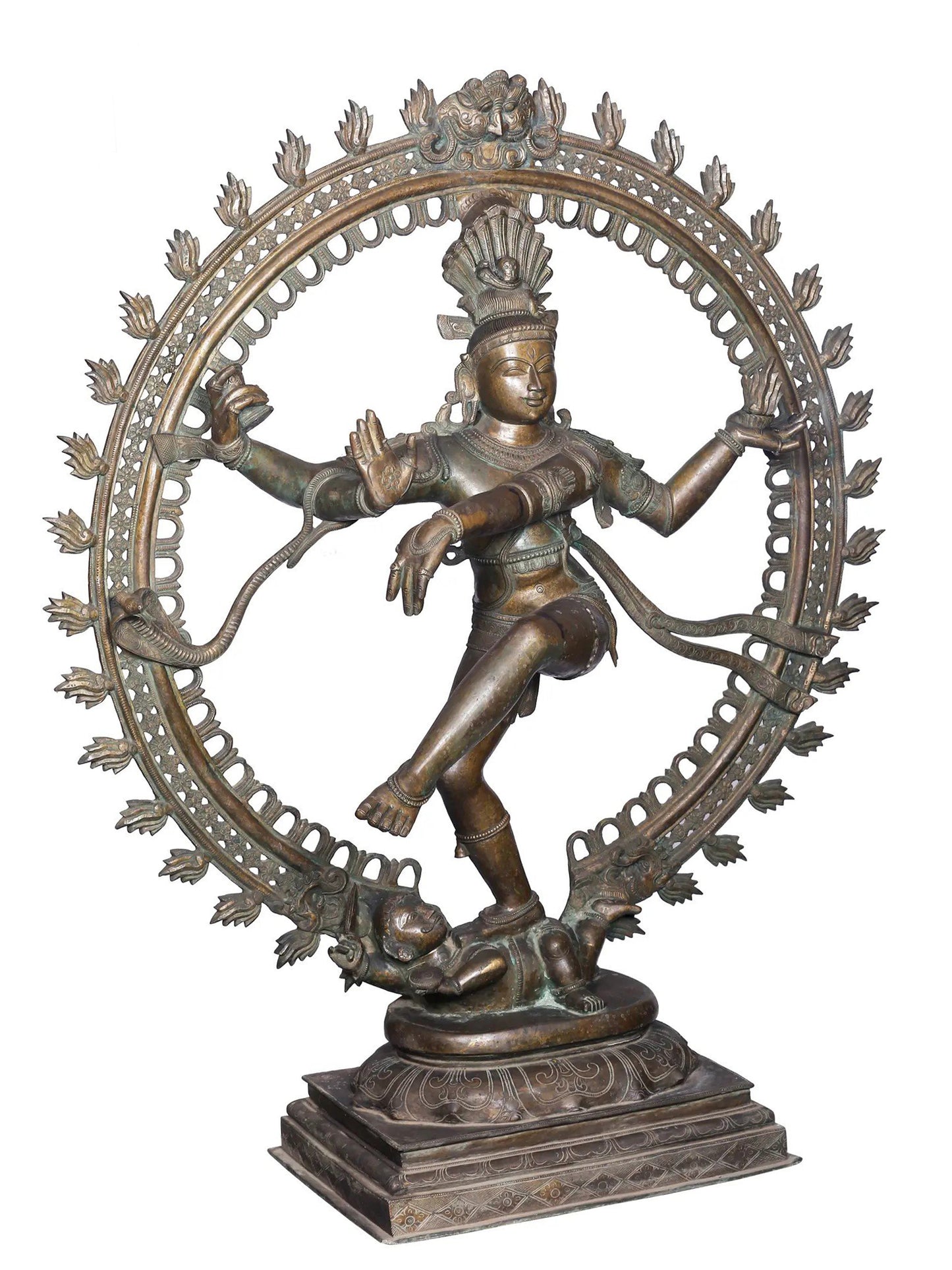 60'' Large Chaturbhuja Lord Nataraja | Panchaloha Bronze Statue From Swamimalai