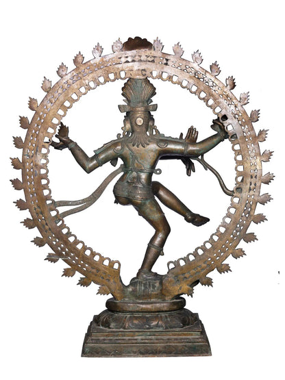 60'' Large Chaturbhuja Lord Nataraja | Panchaloha Bronze Statue From Swamimalai