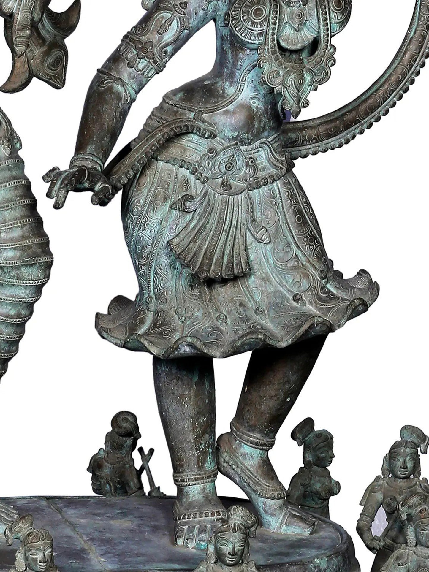 48'' Large Dancing Radha Krishna Idol | Panchaloha Bronze Statue From Swamimalai